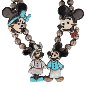 Andrea Lonjose Zuni Zunitoon Disney Inlay Sterling Necklace