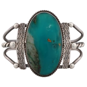 Vintage Navajo Sterling Twist Cuff Bracelet