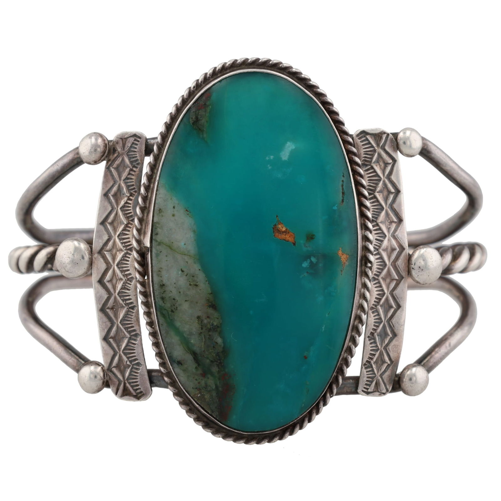 Vintage Navajo Sterling Twist Cuff Bracelet (1 of 6)