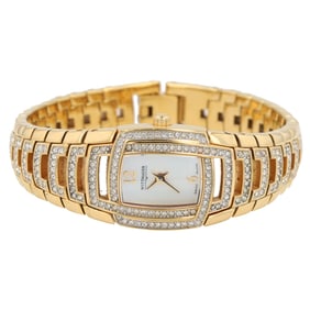 Wittnauer Ladies Watch Swarovski Crystal Gold Plated Stainless Steel 43.2g