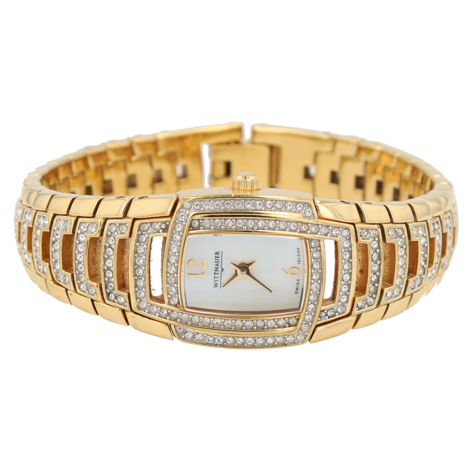 Wittnauer Ladies Watch Swarovski Crystal Gold Plated Stainless Steel 43.2g (1 of 8)