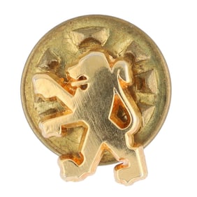 French Vintage Peugeot Lion Lapel Pin, Gold Tone