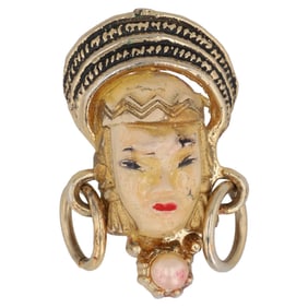 Vintage Selro Selini Asian Princess Costume Brooch