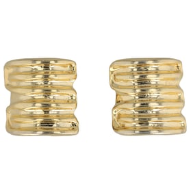 Large French Couture Gold Tone Vintage Power Clips