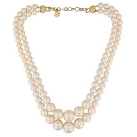 Vintage Signed Richelieu Costume Pearl Necklace