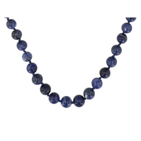 Lovely Hand Strung Faux Lapis Lazuli Necklace As-Is