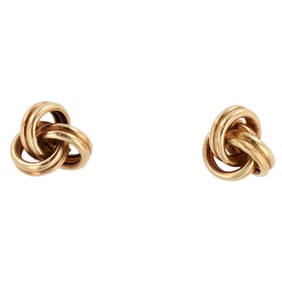 14K Love Knot Post Earrings
