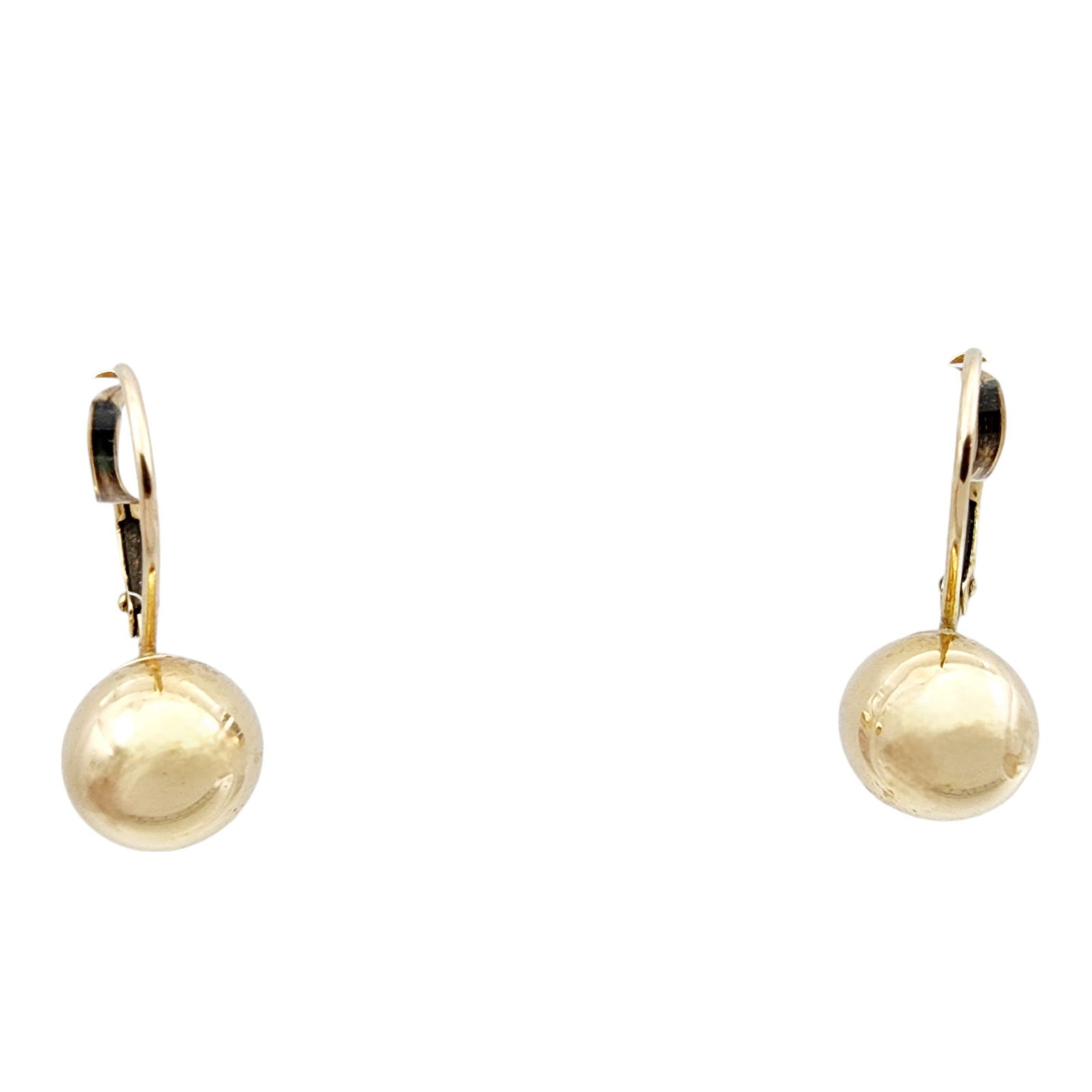 14k Gold Signed Dangle Bead Earrings (1 of 3)