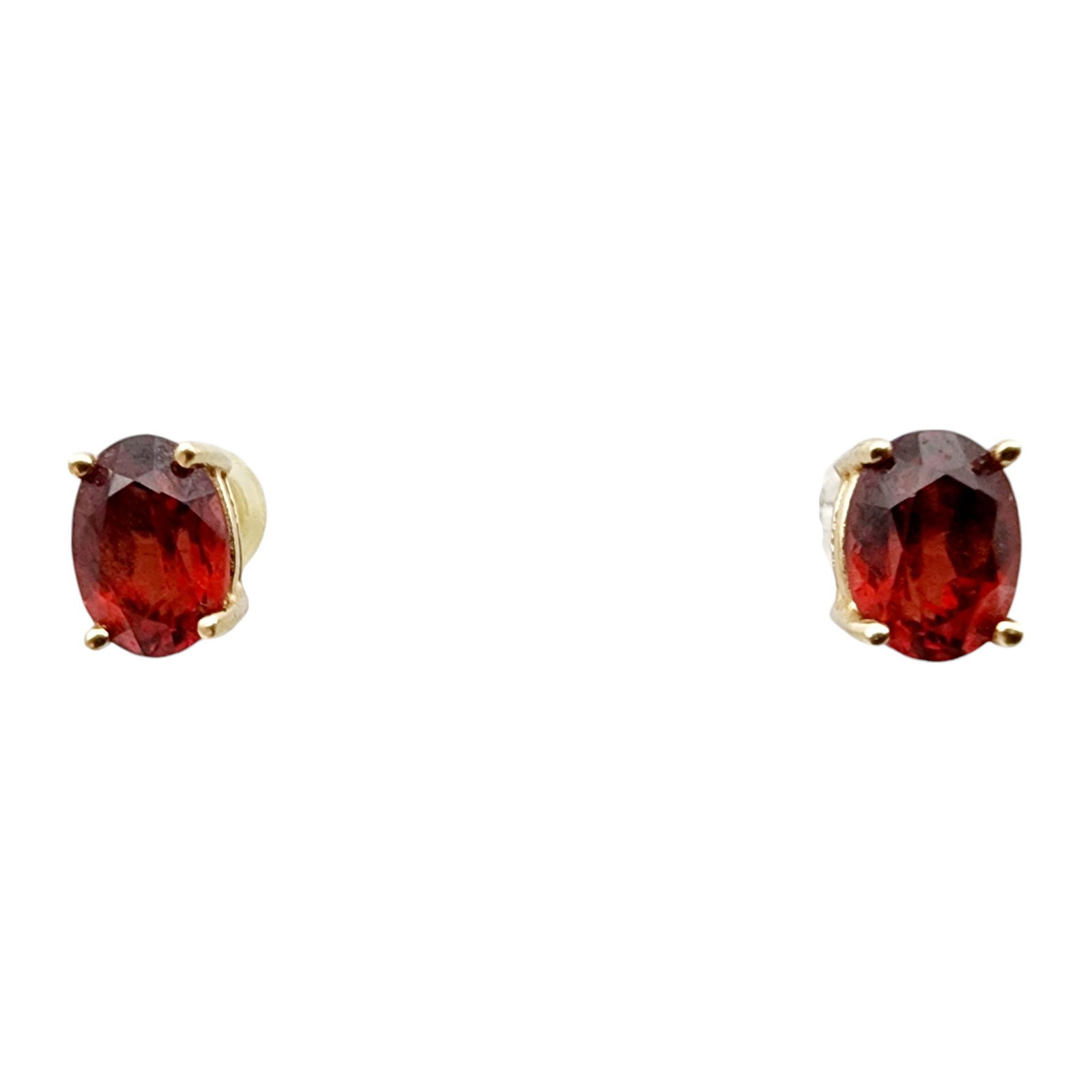 14k Gold Garnet Stud Earrings: 14k Gold Garnet Stud Earrings 1.13g