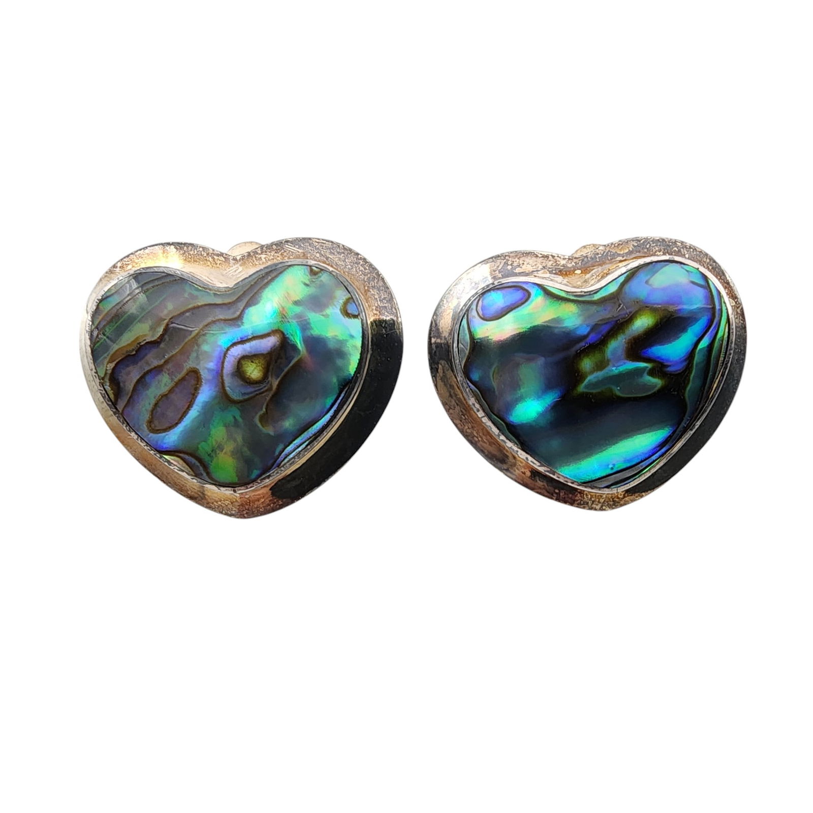 Sajen Sterling Abalone Heart Earrings (1 of 5)