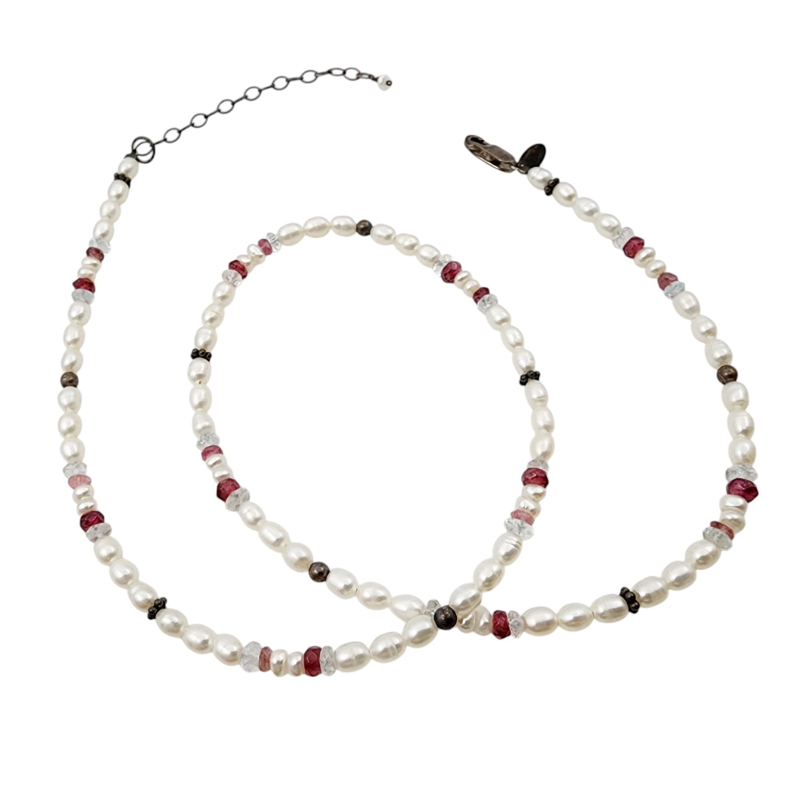Sajen Sterling Pearl and Bead Necklace: Sajen Sterling Pearl and Bead Necklace 10.5g