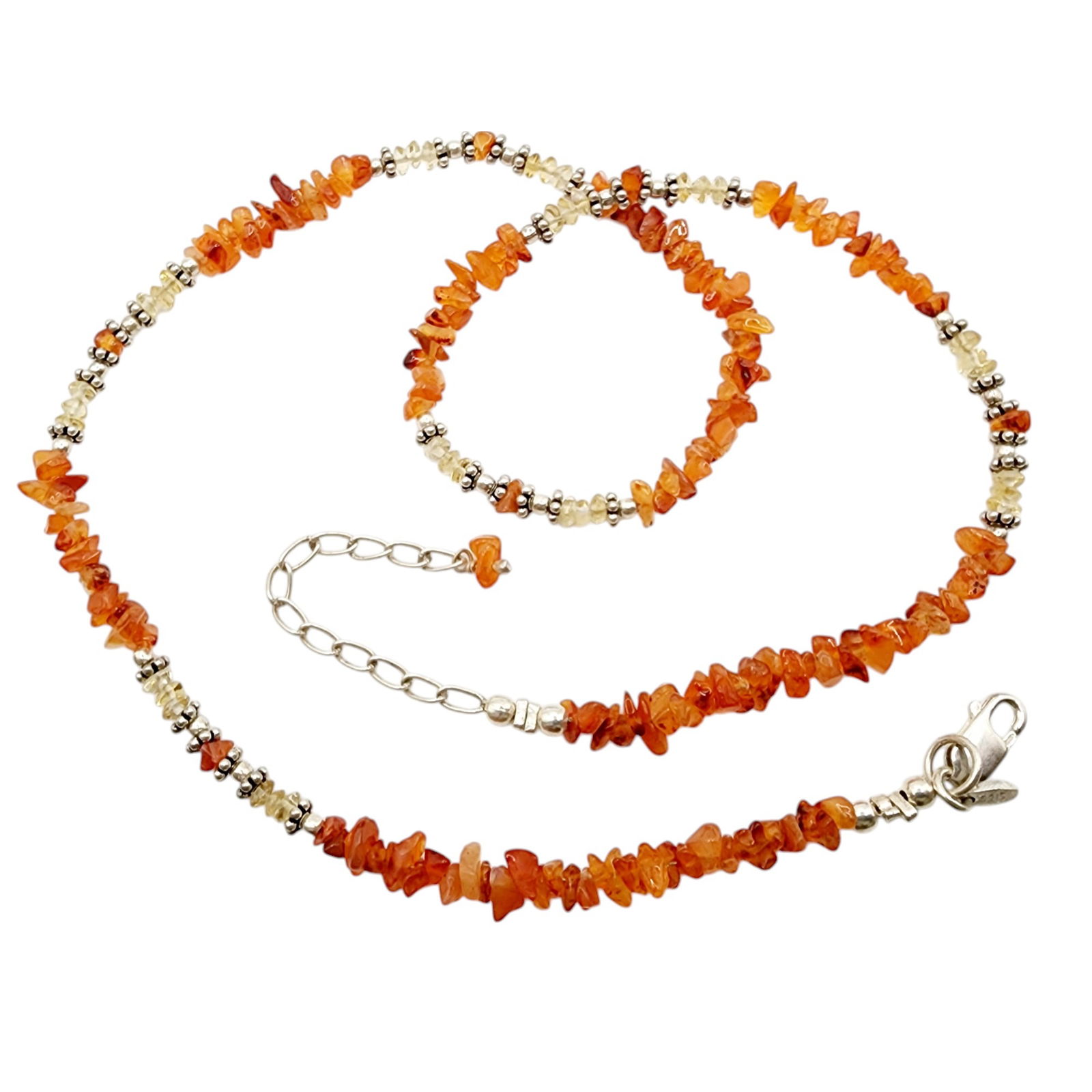 Sajen Sterling Amber Chip Necklace (1 of 8)