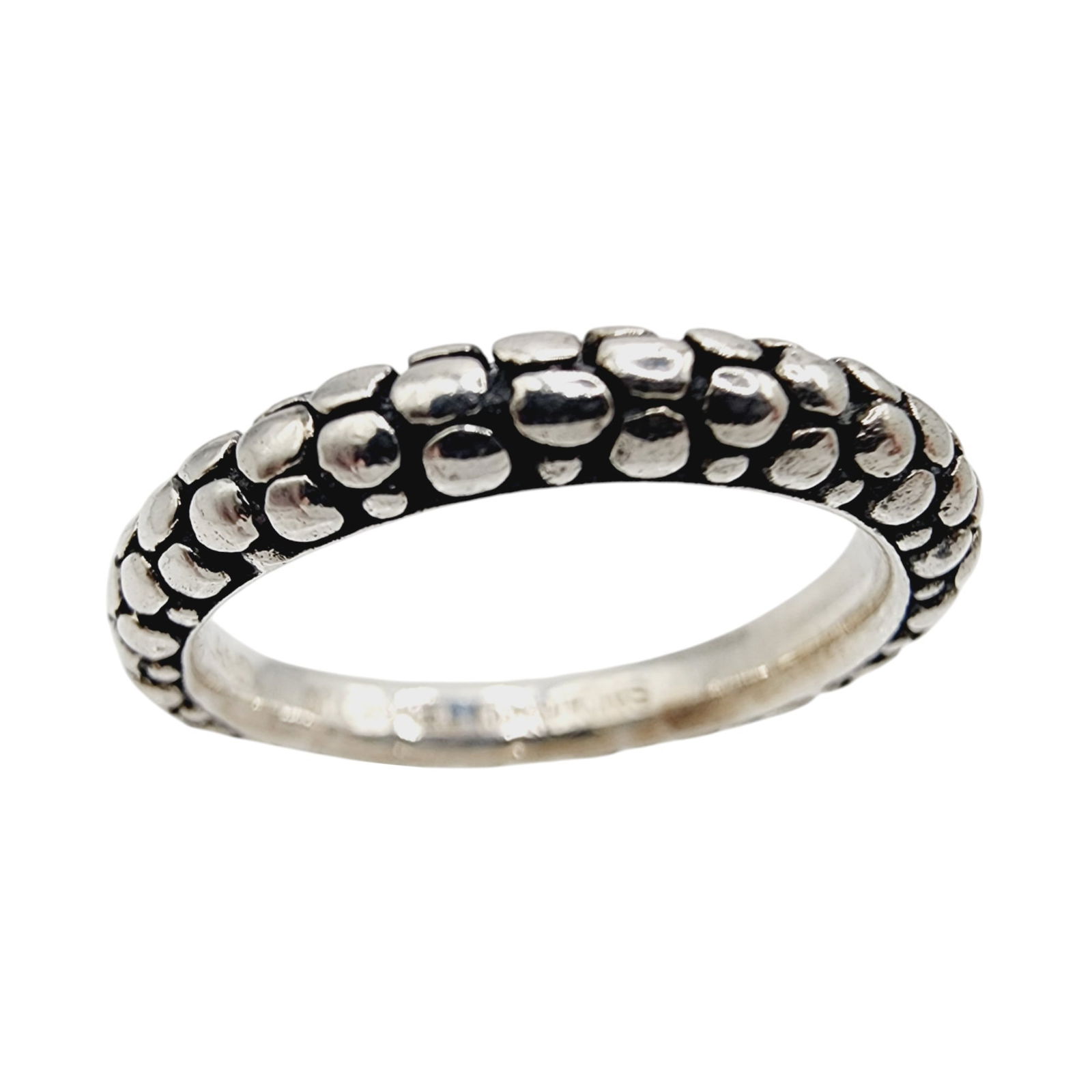 Michael Dawkins Sterling Pebble Ring Sz 7 (1 of 5)
