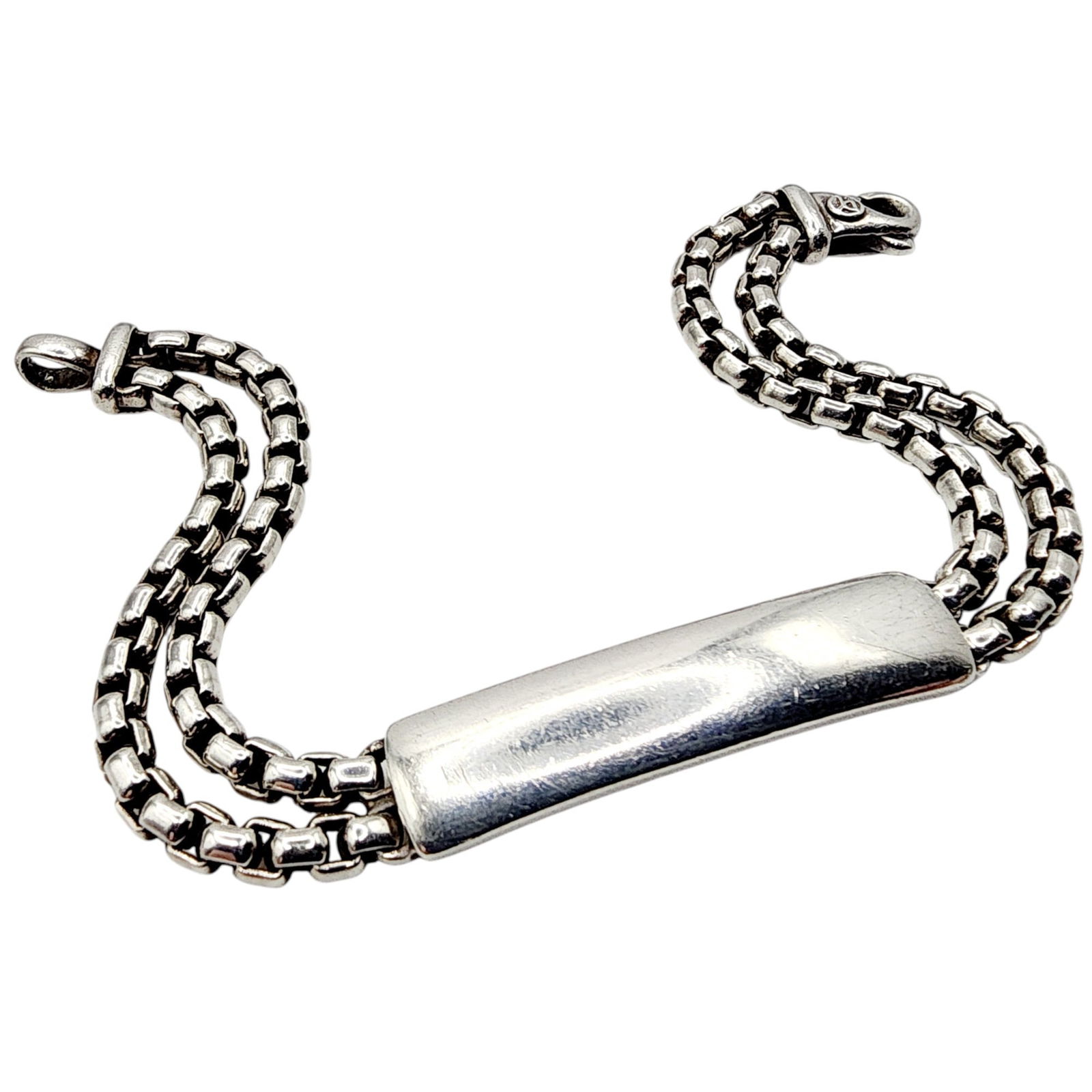 David Yurman Sterling Double Row Chain Bracelet (1 of 8)