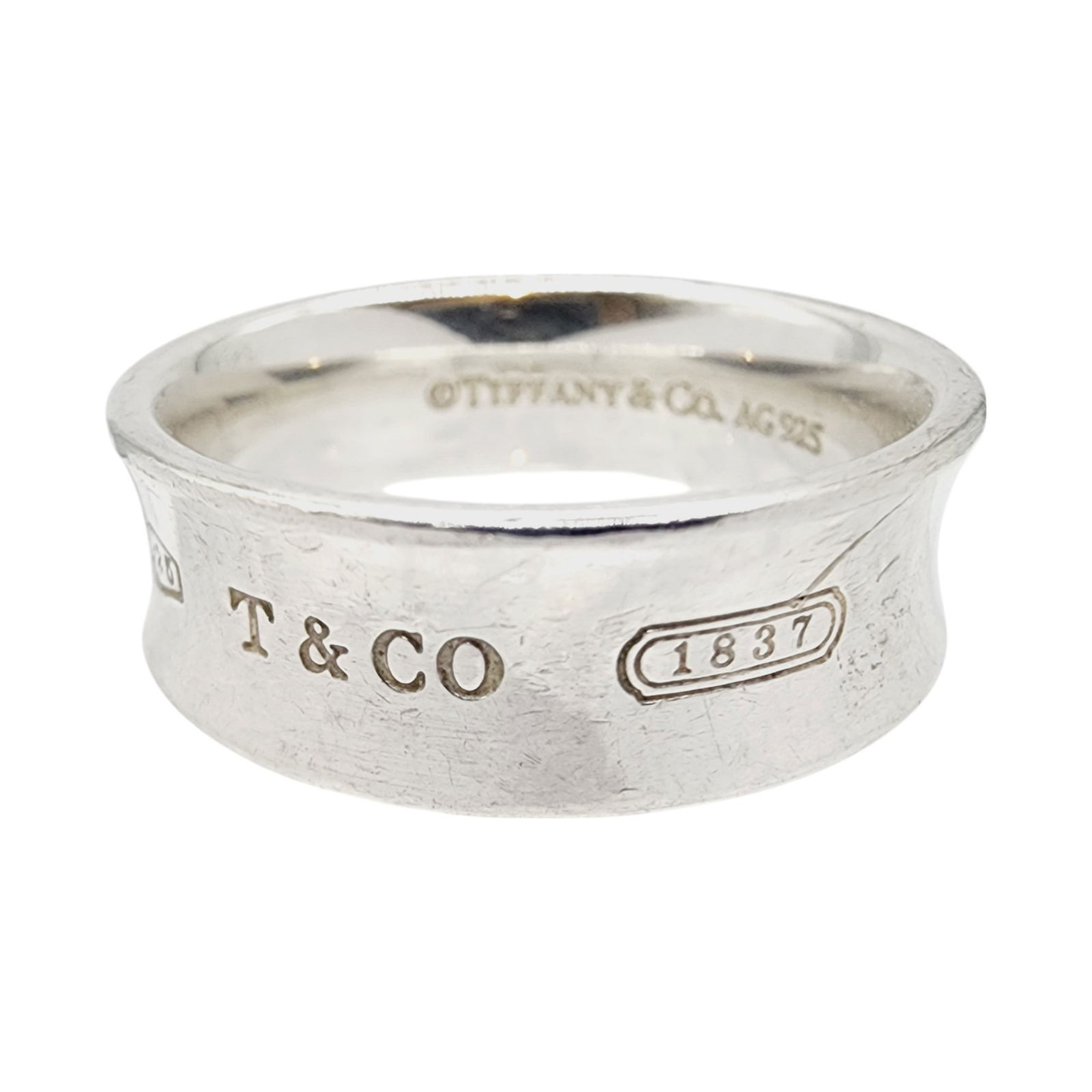 Tiffany & Co. 1837 Sterling Band Ring Sz 8 (1 of 5)
