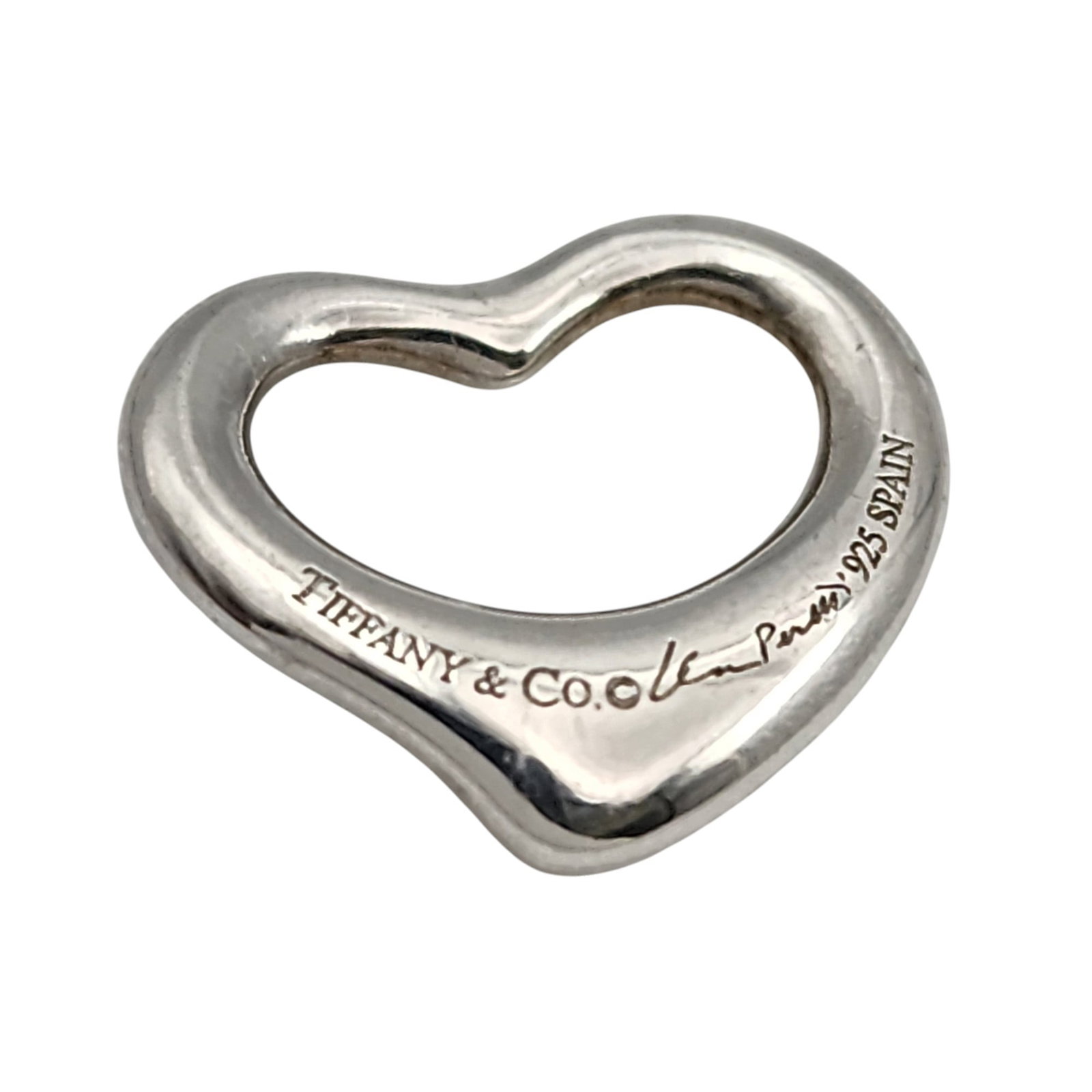 Tiffany & Co. Elsa Peretti Sterling Open Heart Pendant: Tiffany & Co. Elsa Peretti Sterling Open Heart Pendant 1.9g