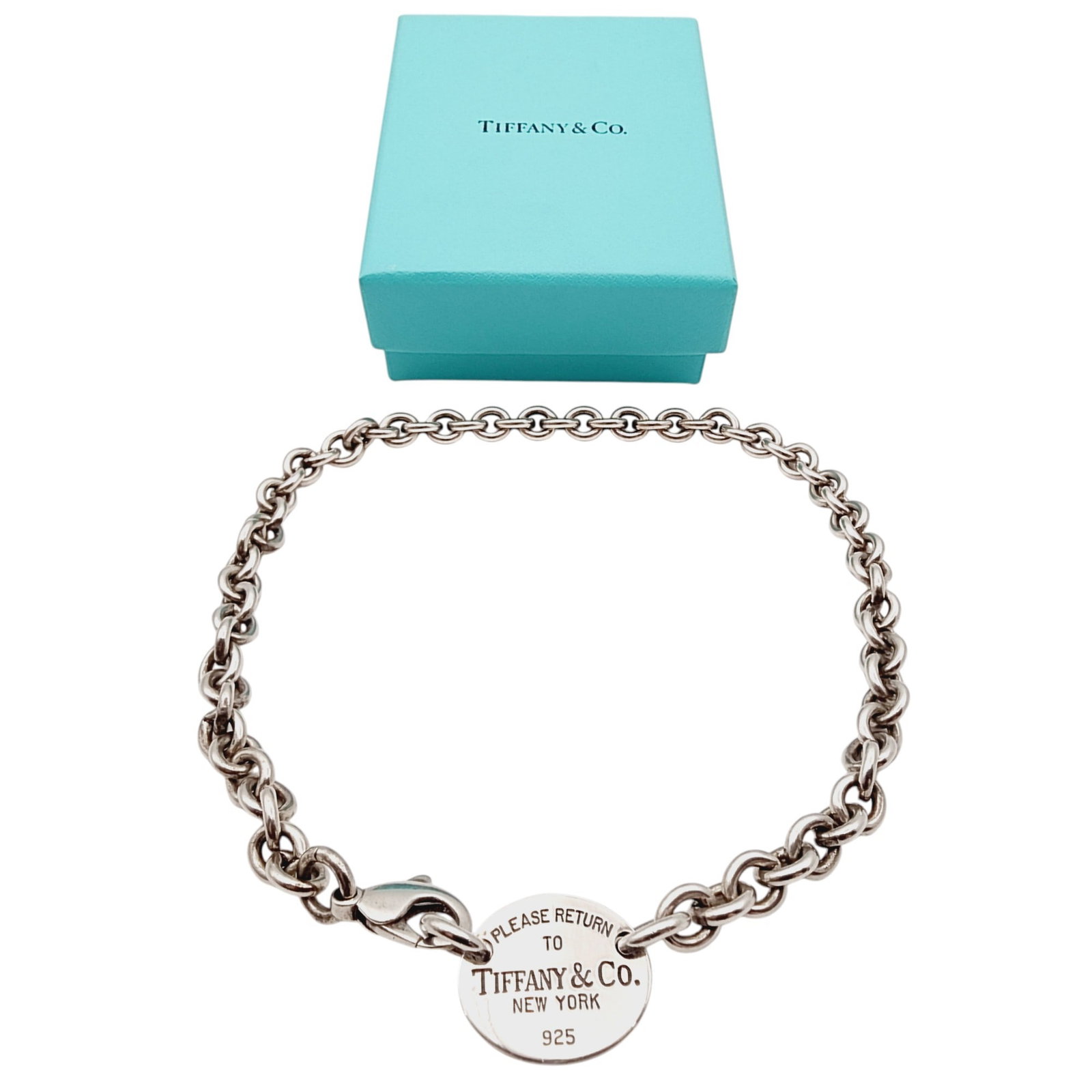 Tiffany & Co. Sterling Return to Tiffany Oval Tag Necklace: Tiffany & Co. Sterling Return to Tiffany Oval Tag Necklace 54.8g