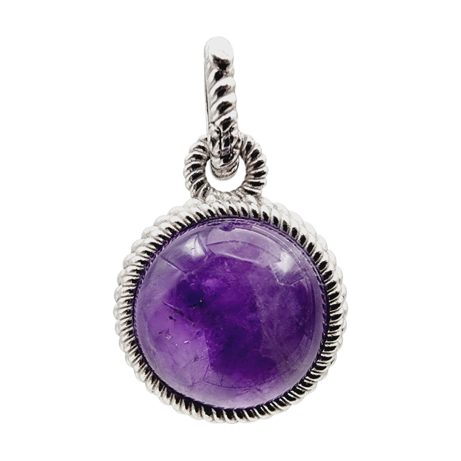 Judith Ripka Italy Sterling Amethyst Pendant: Judith Ripka Italy Sterling Amethyst Pendant 9.1g