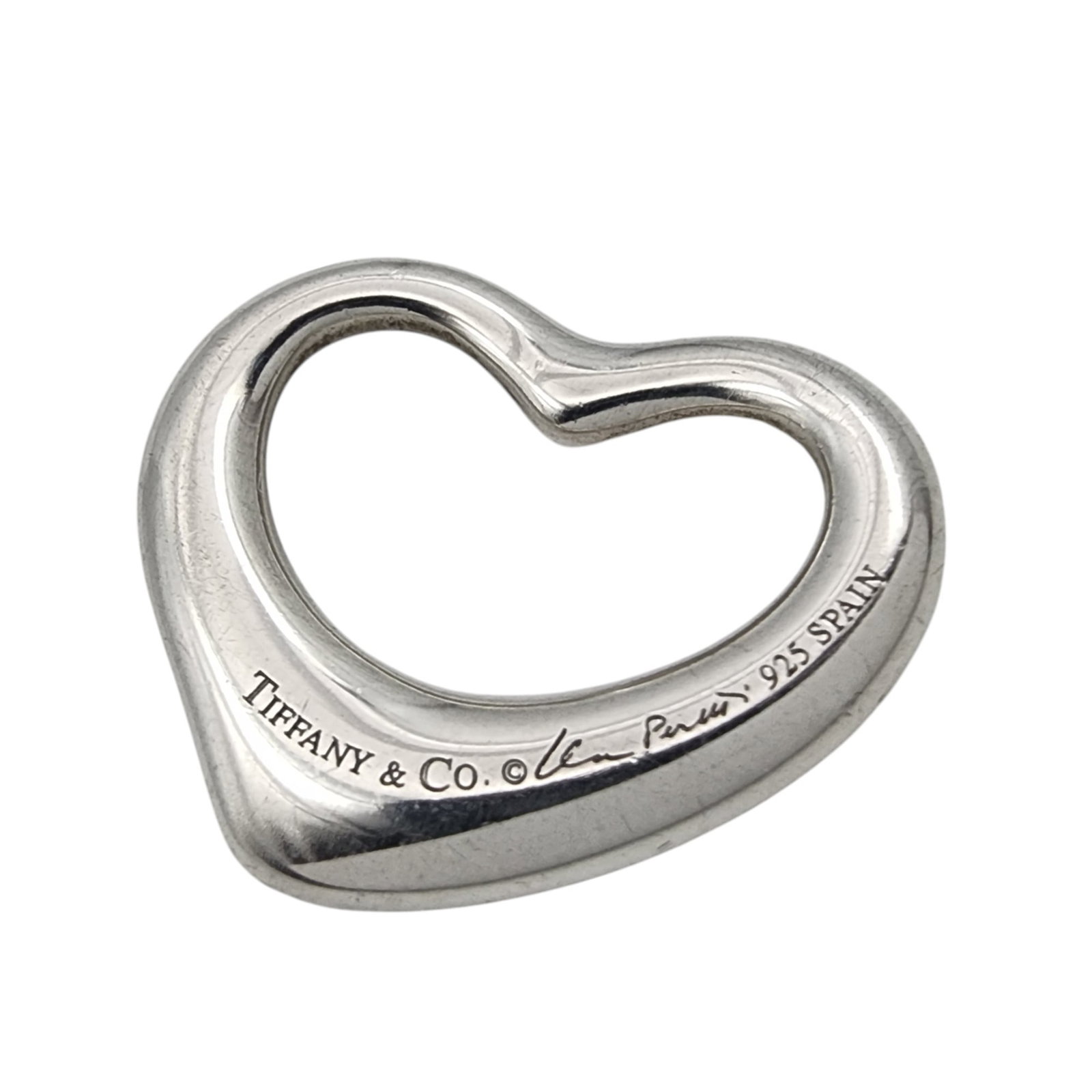 Tiffany & Co. Elsa Peretti Sterling Open Heart Pendant: Tiffany & Co. Elsa Peretti Sterling Open Heart Pendant 4.6g