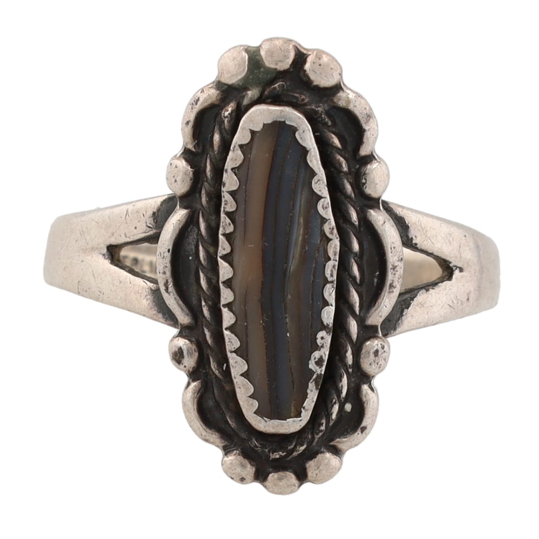 Bell Trading Post Sterling Petrified Wood Ring Sz. 8.5 (1 of 5)