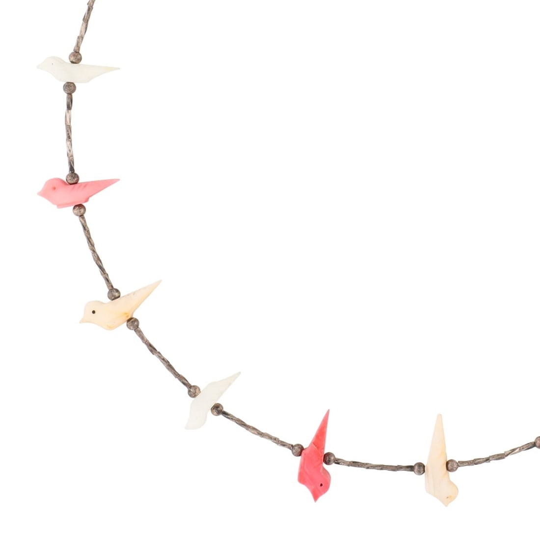 Southwestern Liquid Sterling Silver Carved Bird Fetish Necklace (1 of 6)