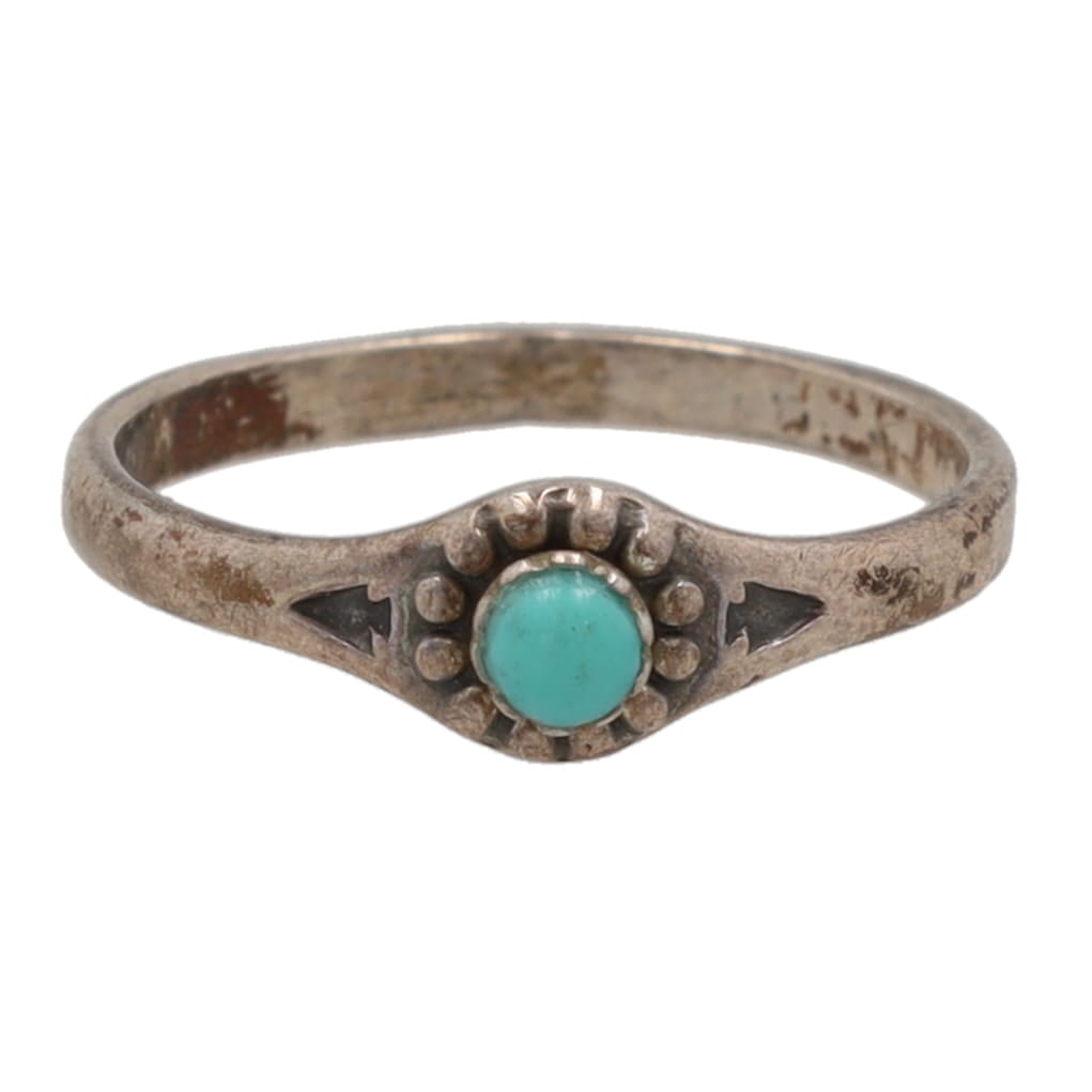 Bell Trading Post Sterling Turquoise Ring Sz. 3.25 (1 of 7)