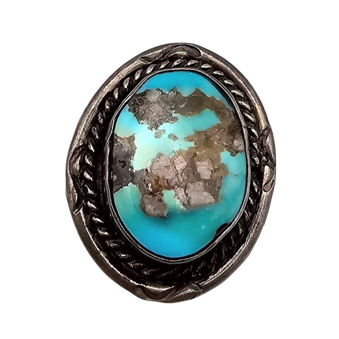 Navajo Turquoise Sterling Silver Ring Size 5.5 8.3 G (1 of 4)