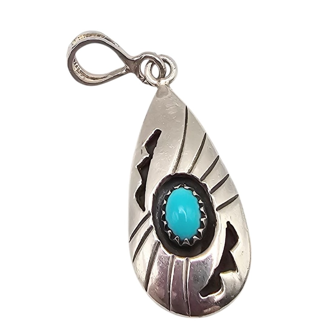 John White Turquoise Sterling Silver Pendant 3.2 G: John White Turquoise Sterling Silver Pendant 3.2 G