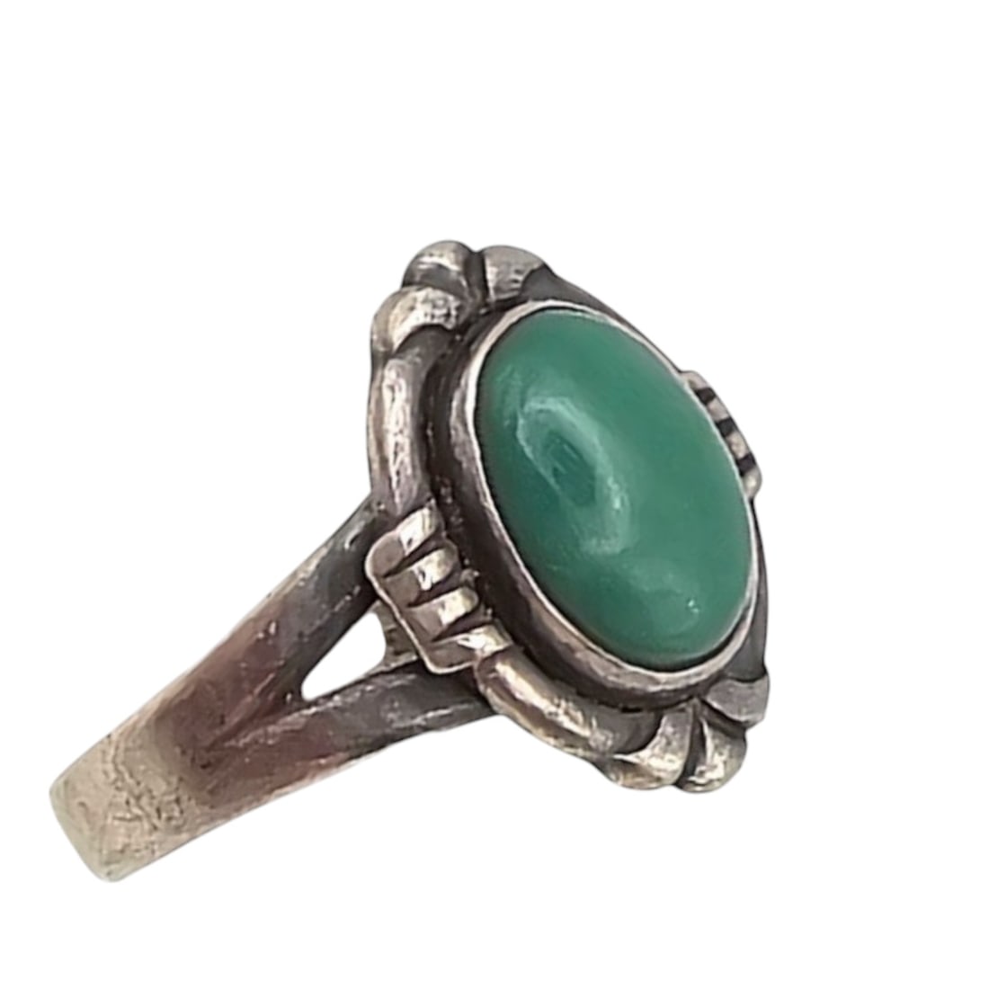 Bell Trading Post Turquoise Sterling Silver Ring Size 6.5 3.4 G (1 of 4)