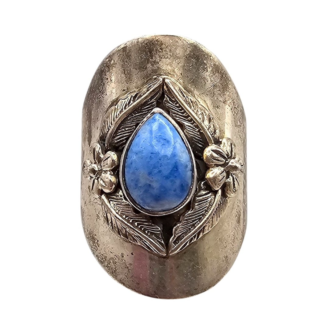 Carol Felley Sodalite Sterling Silver Ring Size 6.25 10.8 G (1 of 4)