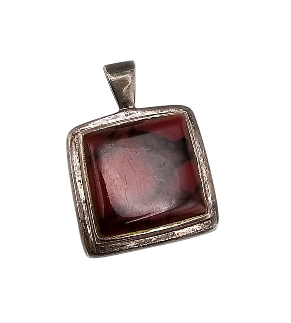 Signed Southwestern Jasper Sterling Silver Pendant 6.6 G (1 of 4)