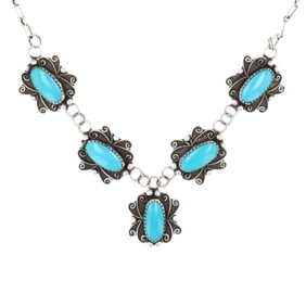 James Mason Navajo Sterling Turquoise Necklace