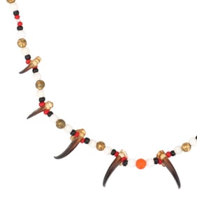 Sharp! Native American Fox Claw Bead Necklace