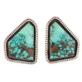 W. Yellowhorse Navajo Sterling Turquoise Earrings