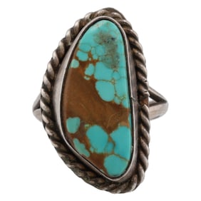 Vintage Navajo Sterling Royston Turquoise Ring Sz. 5