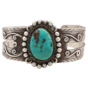 Vintage Navajo Sterling Royston Turquoise Cuff Bracelet