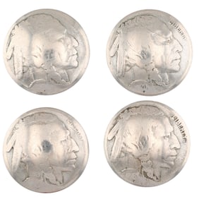 Vintage Navajo Silver Indian Head Nickel Button Covers