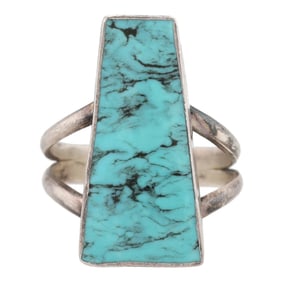 Vintage Navajo Sterling Turquoise Ring Sz. 7