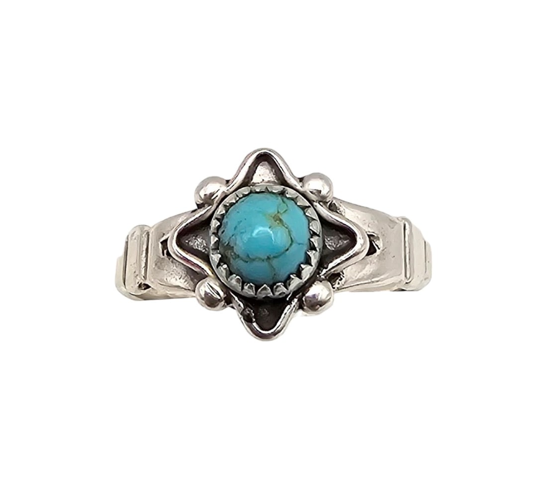 Bell Trading Post Turquoise Sterling Ring Sz 5.25 (1 of 4)