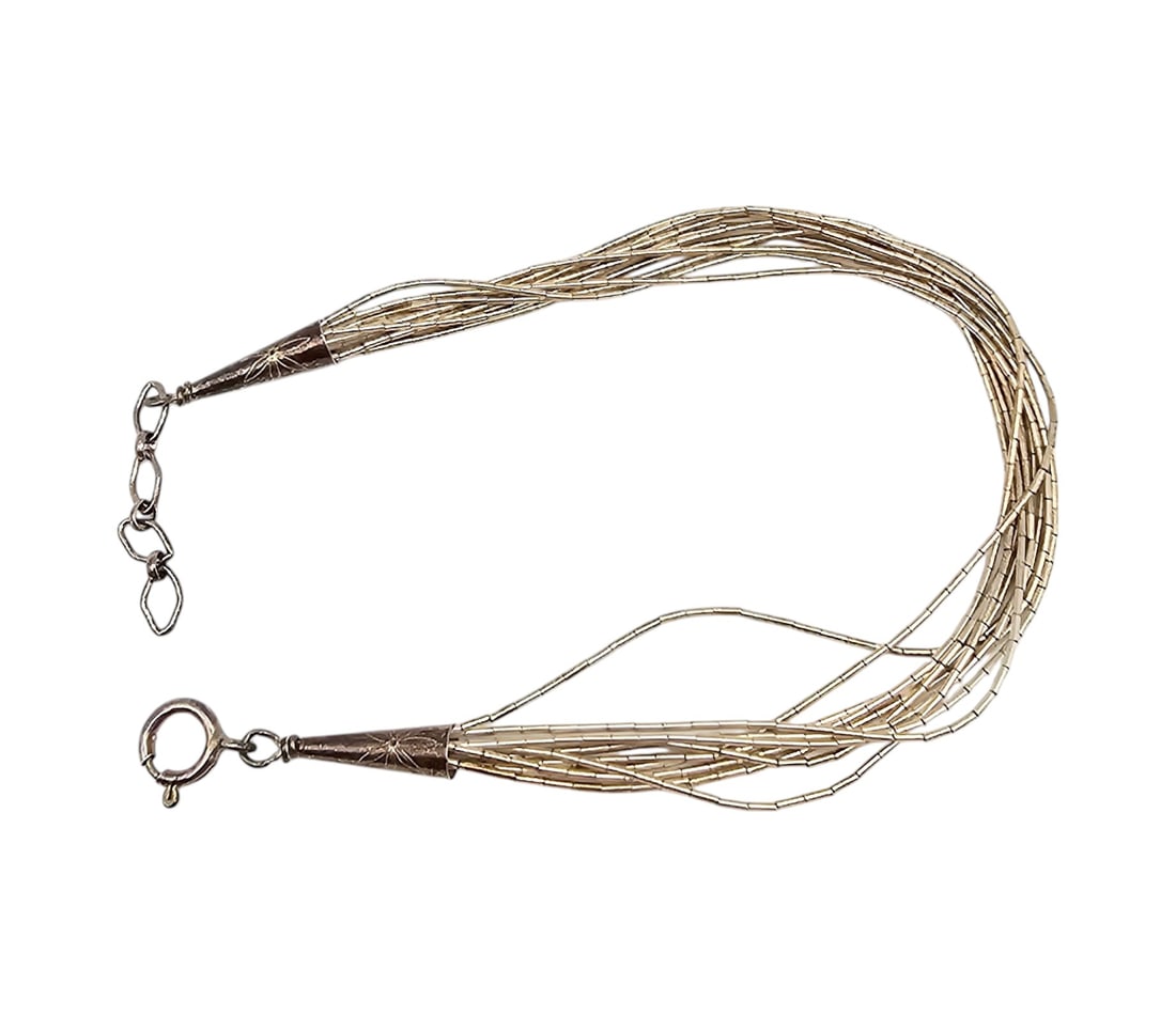 Vintage Native American Liquid Sterling Silver Bracelet (1 of 3)