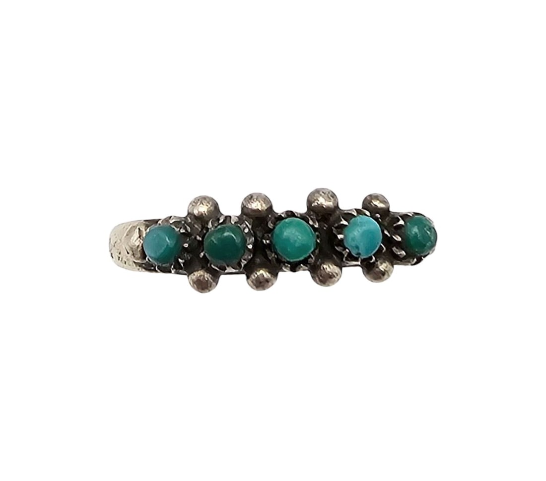 Navajo Turquoise Sterling Silver Snake Eye Ring Size 6: Navajo Turquoise Sterling Silver Snake Eye Ring Size 6 1.5 G