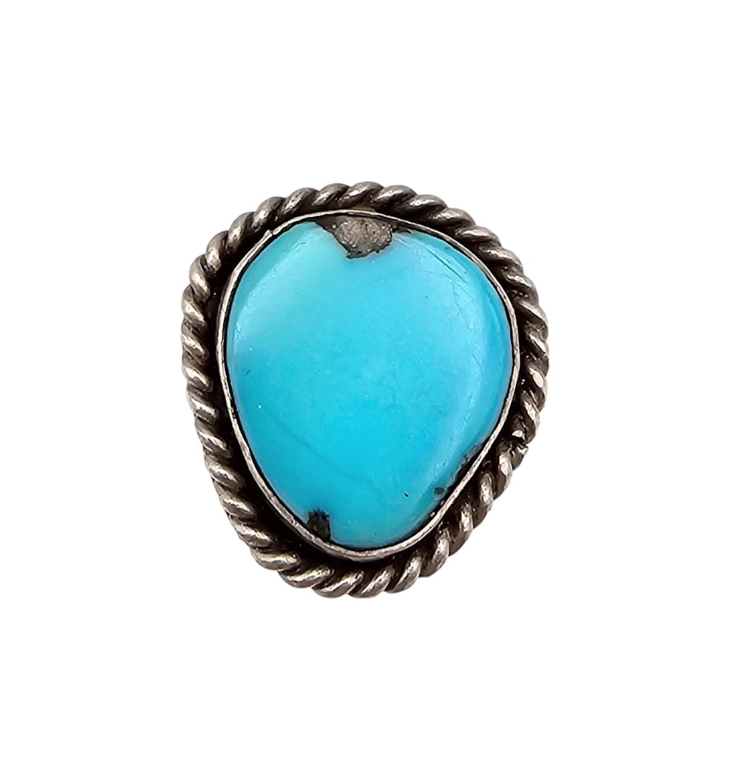 Navajo Turquoise Sterling Silver Ring Size 6.25 (1 of 4)