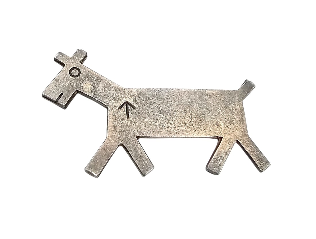Eaton's Ranch Wolf Wyoming Sterling Silver Horse Brooch: Eaton's Ranch Wolf Wyoming Sterling Silver Horse Brooch 4.2 G