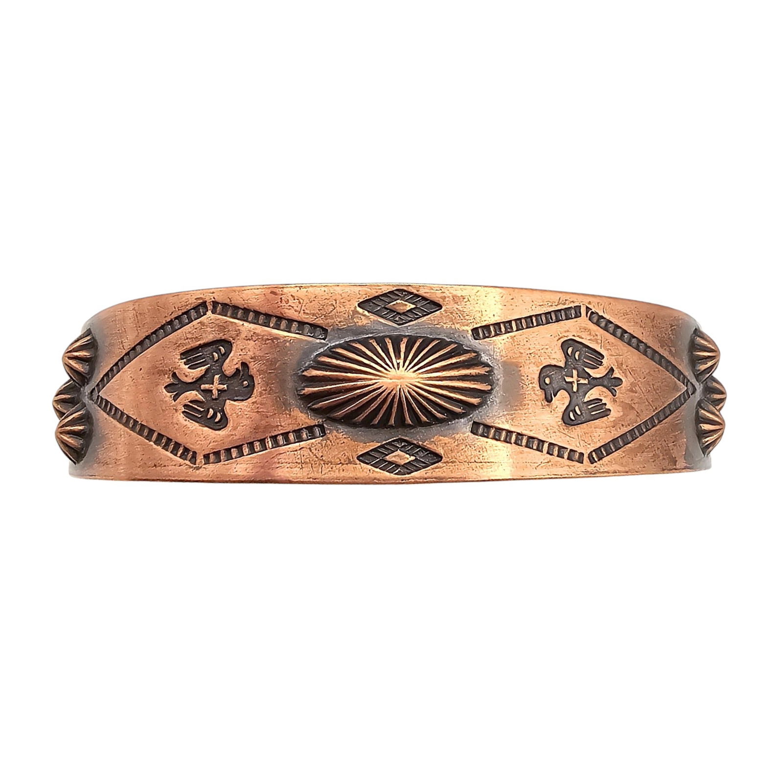 Copper Southwestern Thunderbird Cuff Bracelet (1 of 4)