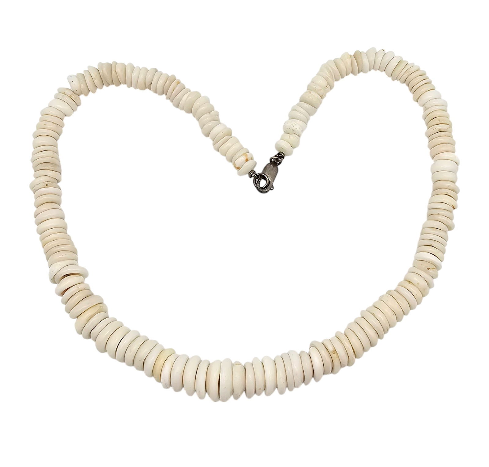 Southwestern Shell Disk Sterling Silver Necklace (1 of 3)