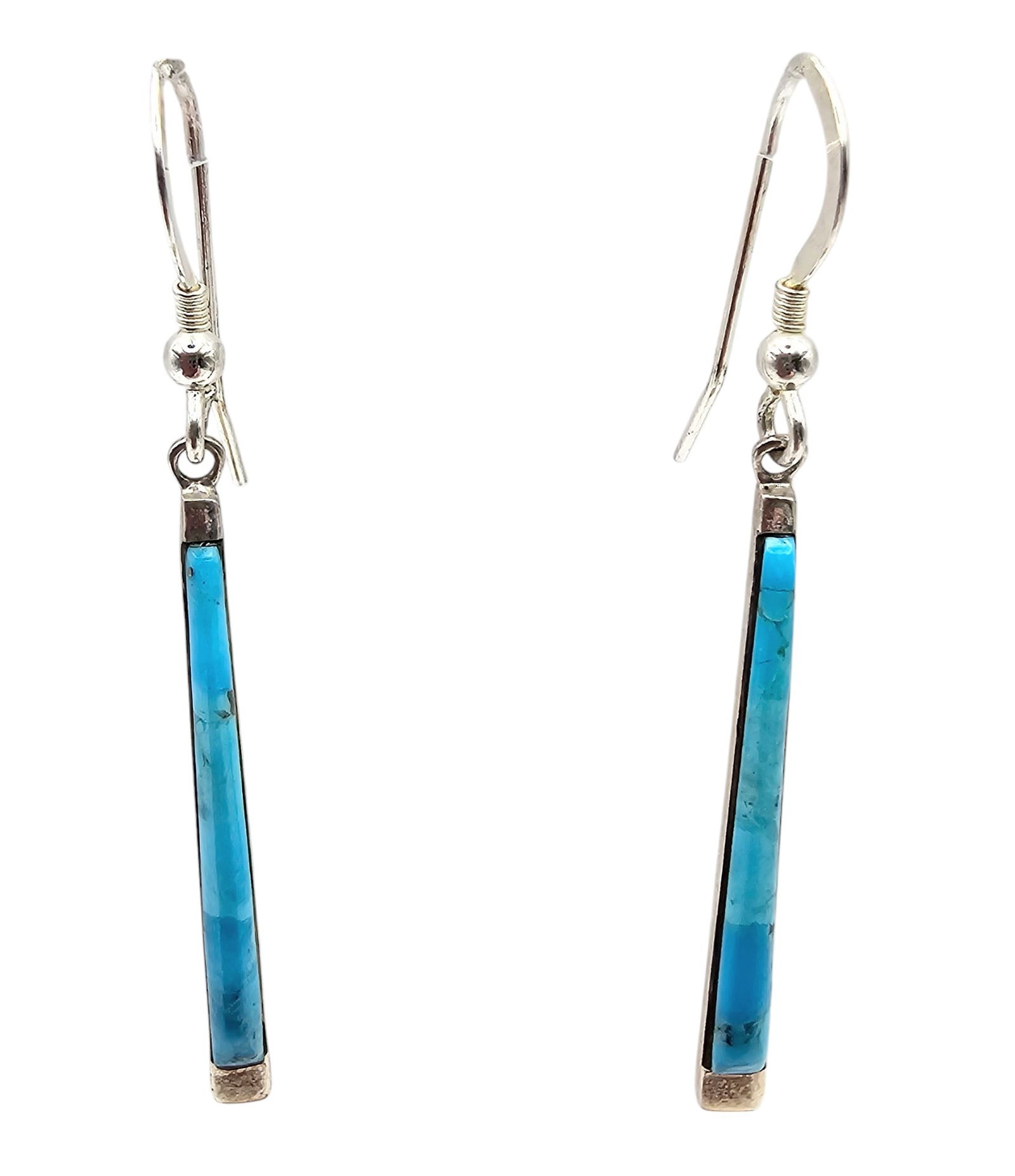 Turquoise Sterling Silver Drop Dangle Earrings (1 of 4)