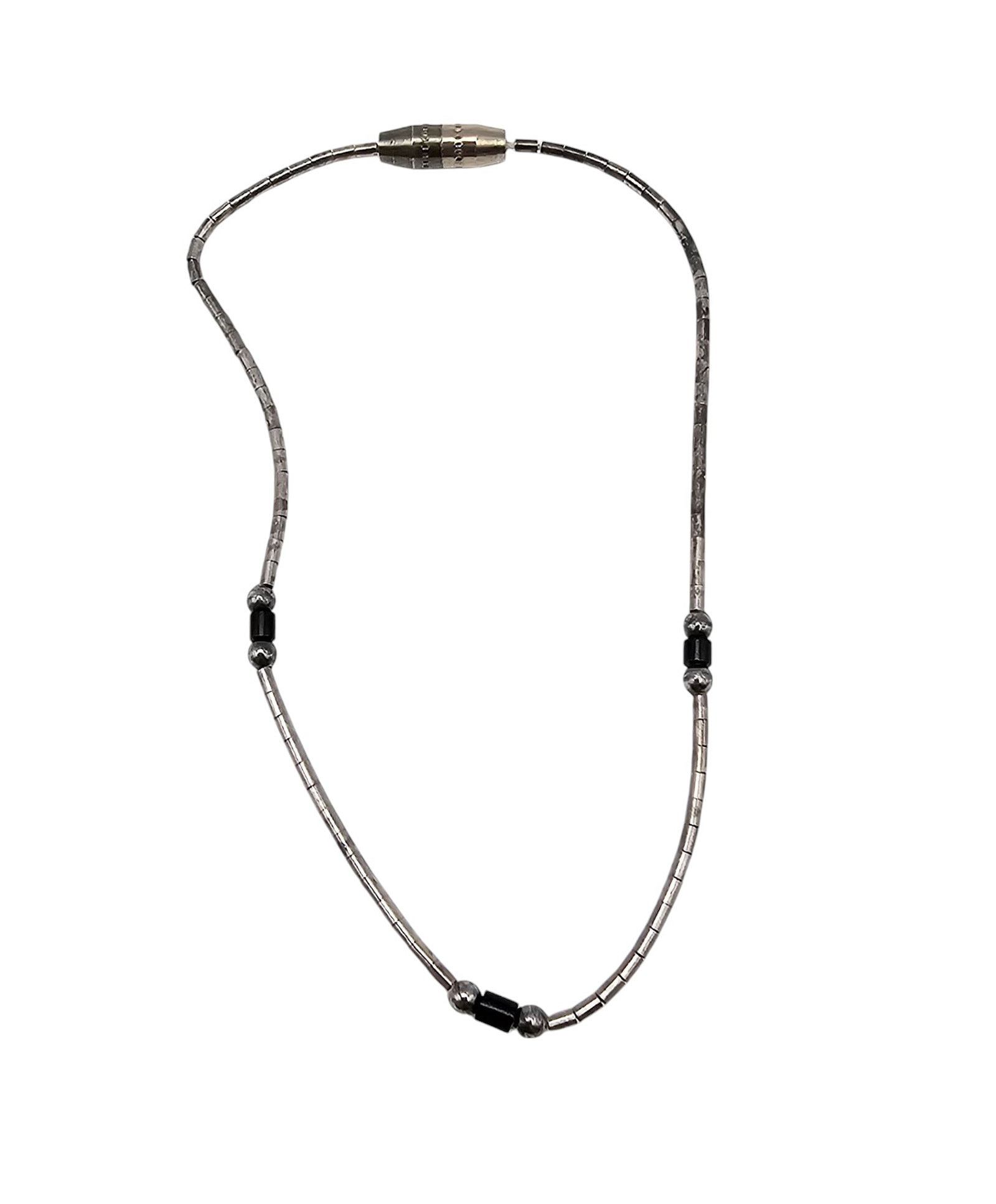 Southwestern Onyx Liquid Silver Sterling Silver Bracelet: Southwestern Onyx Liquid Silver Sterling Silver Bracelet 1.4 G