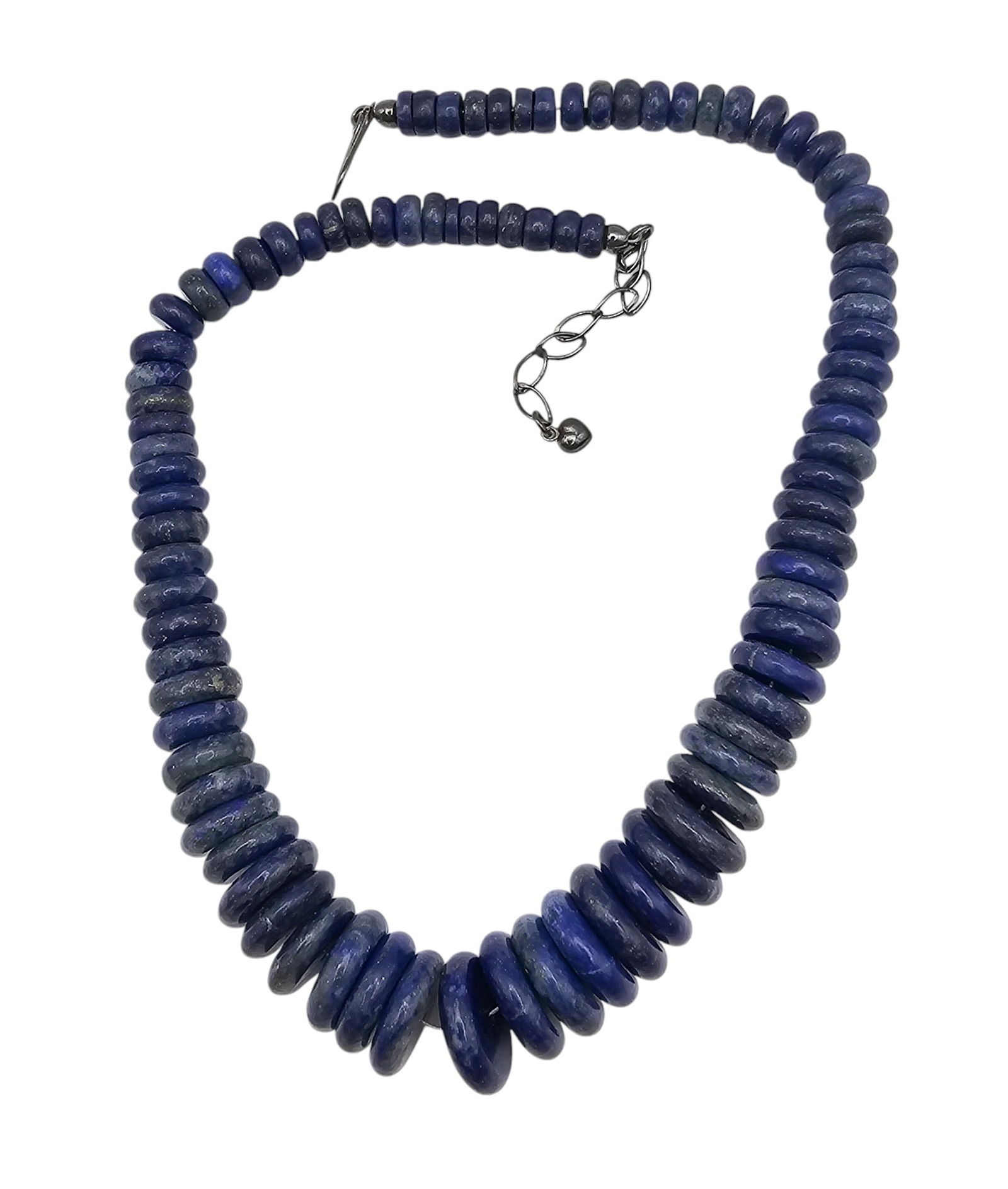 Jay King Mine Finds Lapis Disk Sterling Silver Necklace (1 of 3)
