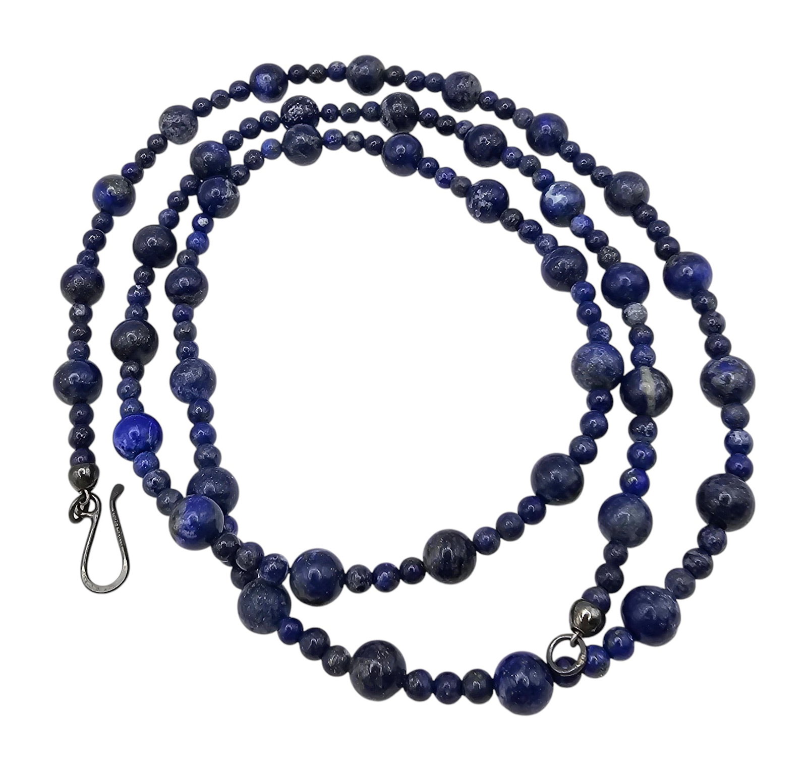 Jay King Mine Finds Lapis Sterling Silver Long Necklace: Jay King Mine Finds Lapis Sterling Silver Long Necklace 50 G