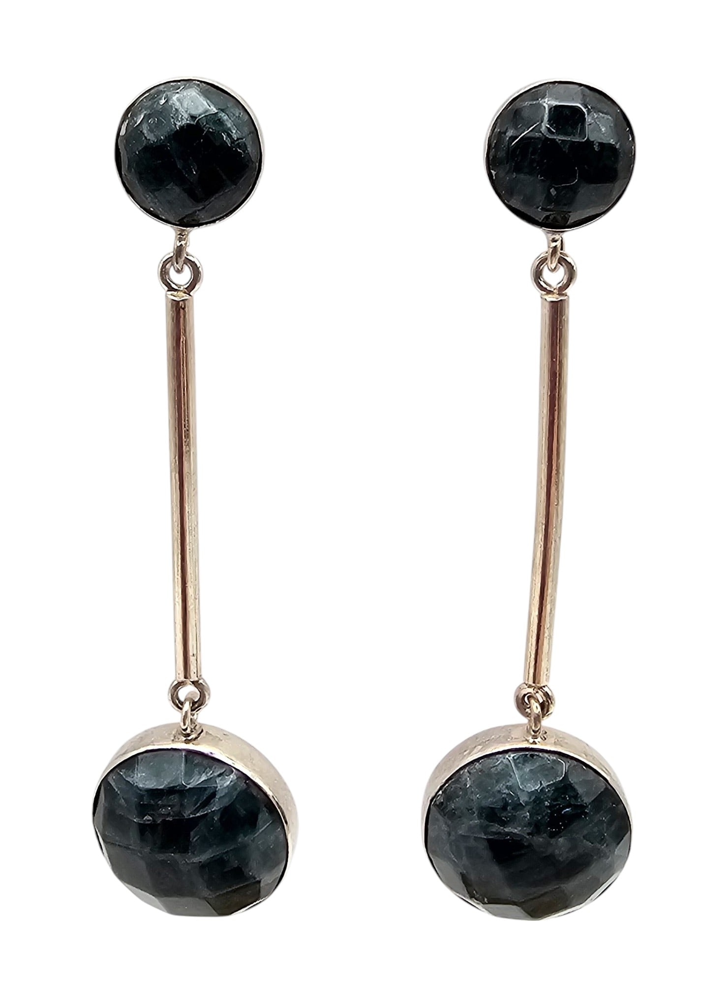 Jay King Mine Finds Epidote Sterling Silver Drop Dangle Earrings (1 of 4)